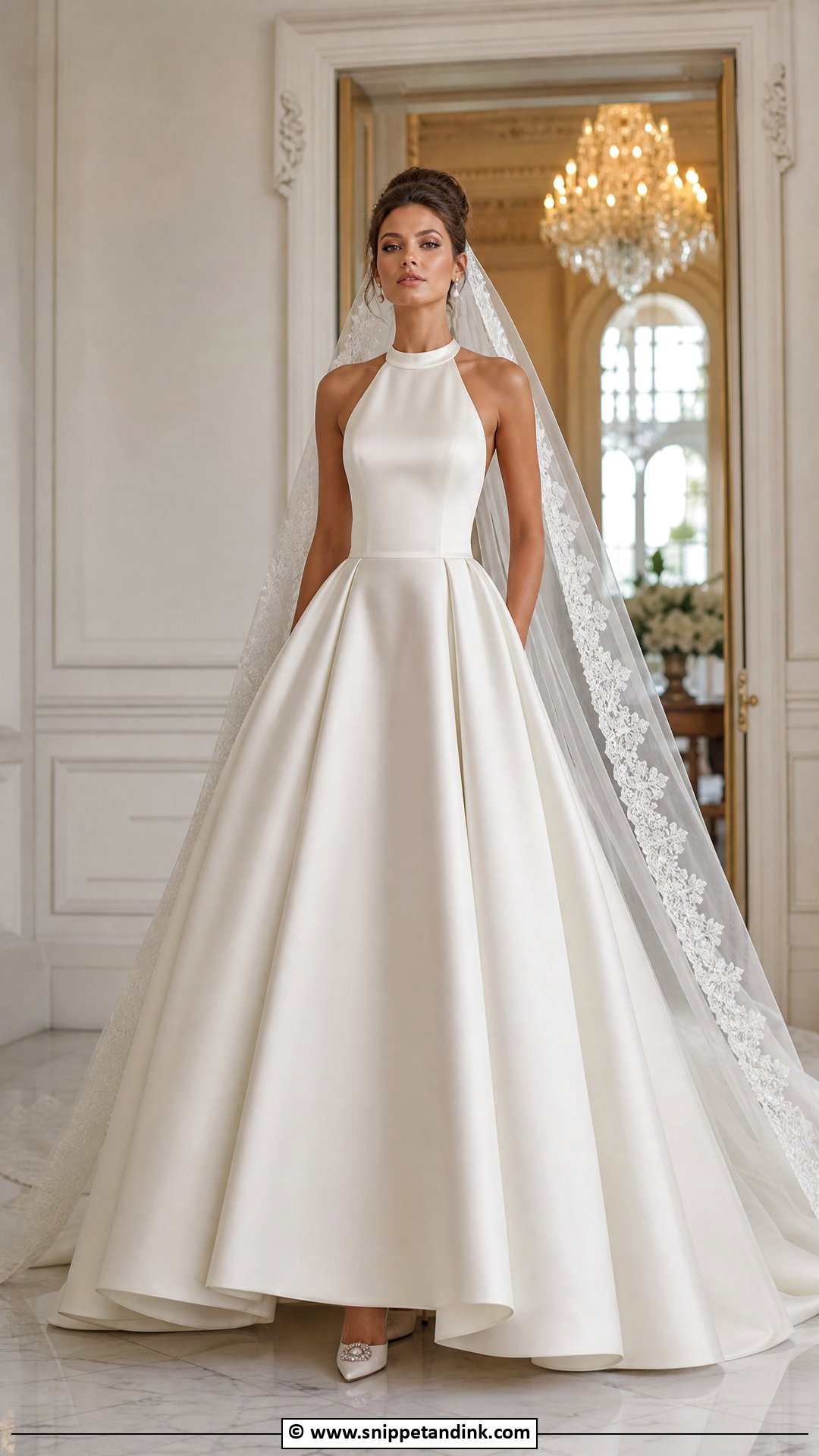 Halter Ball Gown Wedding Dress - Snippet and Ink - 35 Halter Wedding Dress Ideas