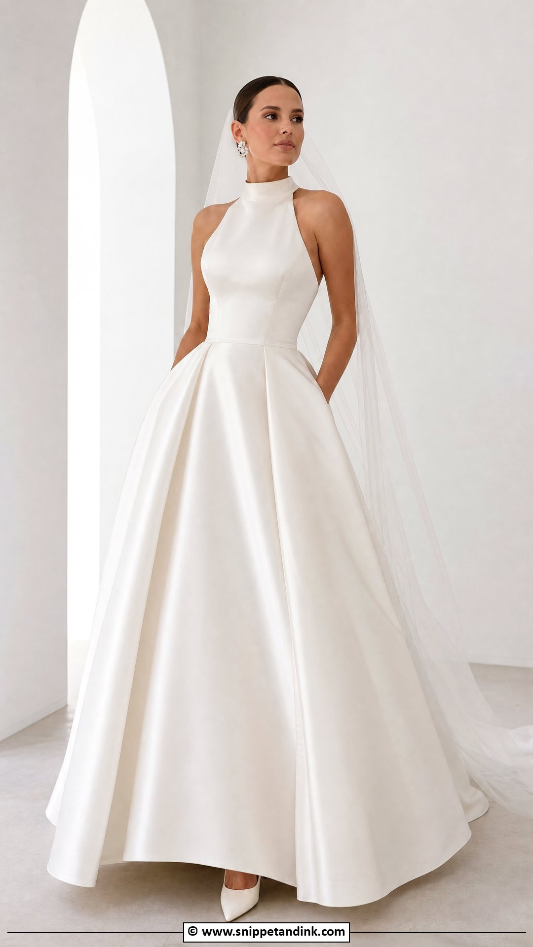 Halter Ballgown Wedding Dress - Snippet and Ink - 35 Ballgown Wedding Dress Ideas
