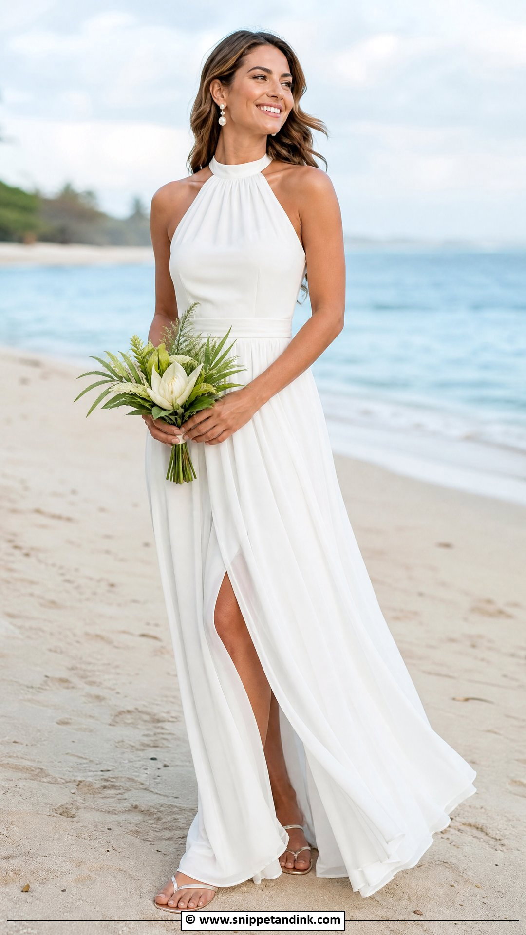 Halter Beach Wedding Dress - Snippet and Ink - 35 Halter Wedding Dress Ideas
