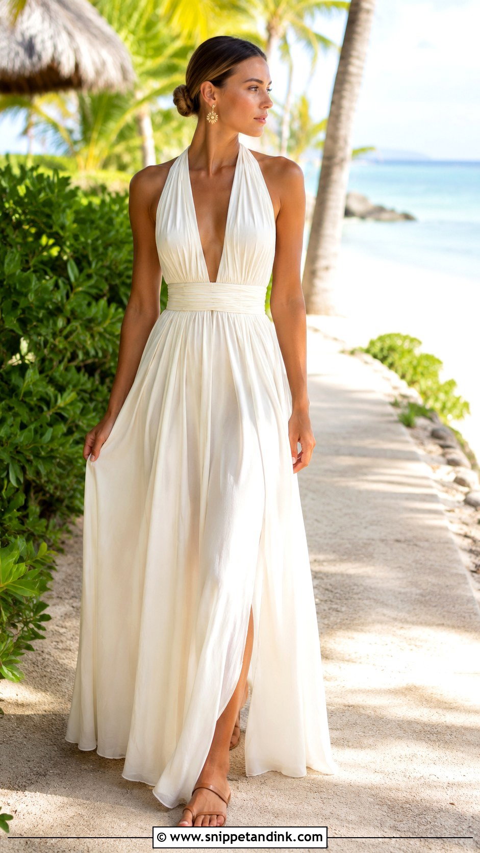 Halter Beach Wedding Dress - Snippet and Ink - 30 Beach Wedding Dresses