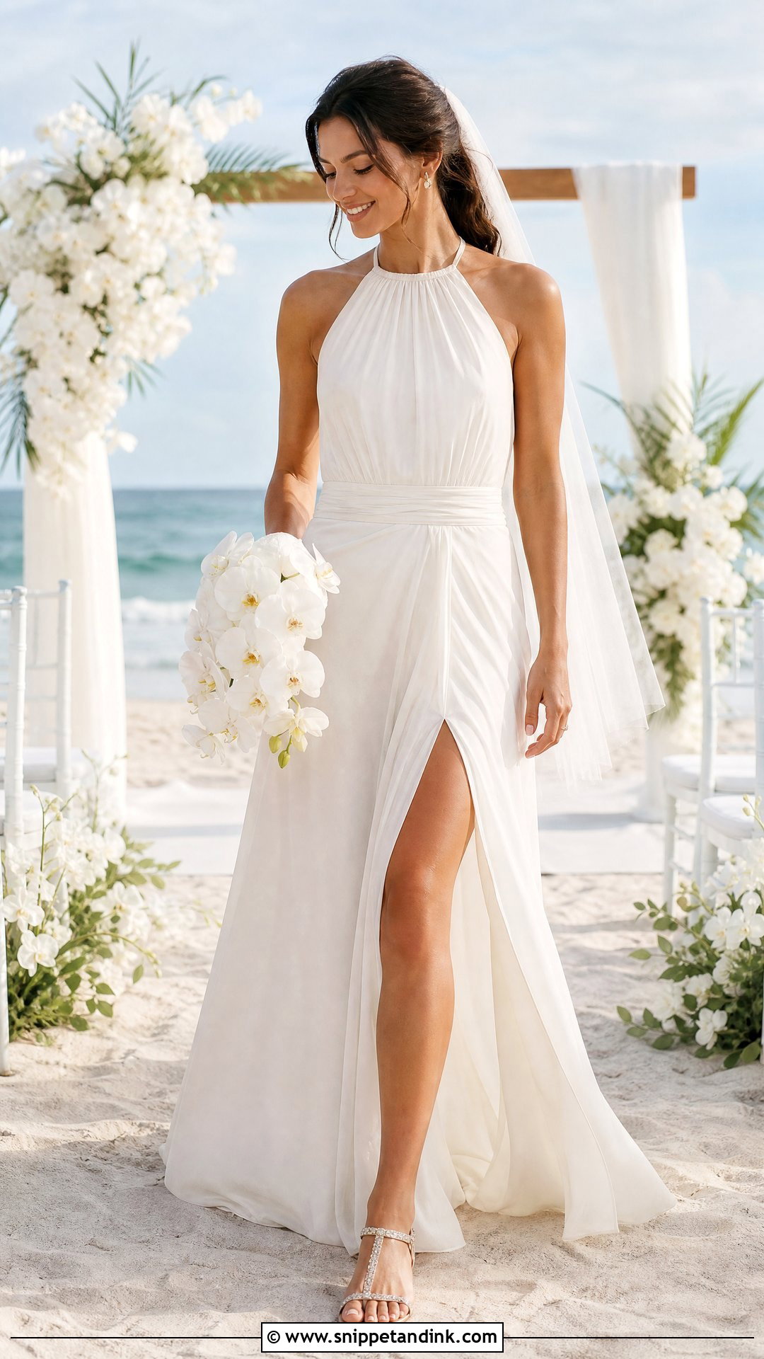 Halter Beach Wedding Dress - Snippet and Ink - 20 Outdoor Wedding Dresses