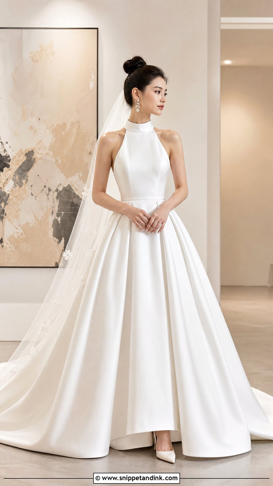 Halter Bridal Ball Gown - Snippet and Ink - 25 Bridal Ball Gown Ideas