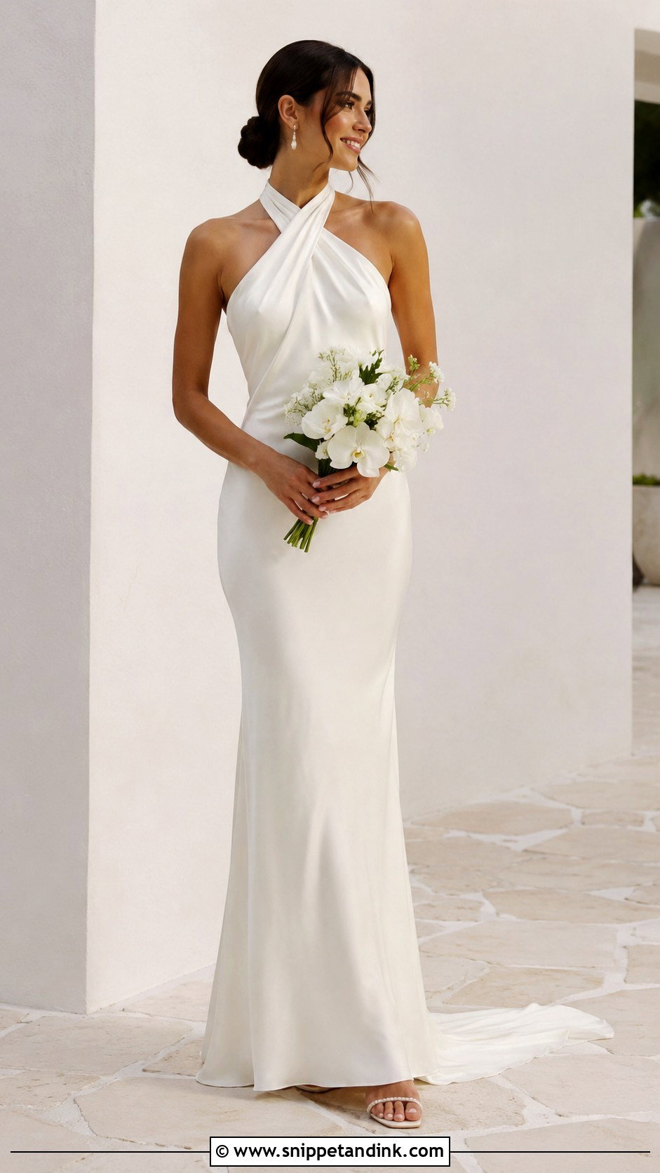 Halter Bridal Dress - Snippet and Ink - 25 Elegant Bridal Dress Ideas
