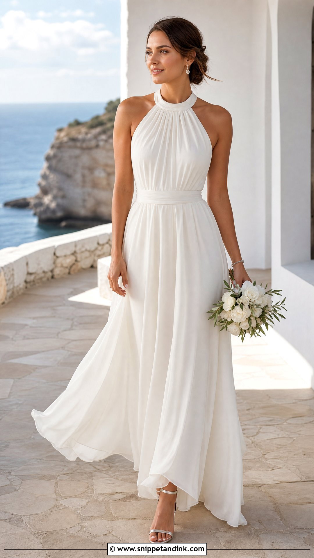 Halter Chiffon Wedding Dress - Snippet and Ink - 20 Wedding Dress Without Sleeves