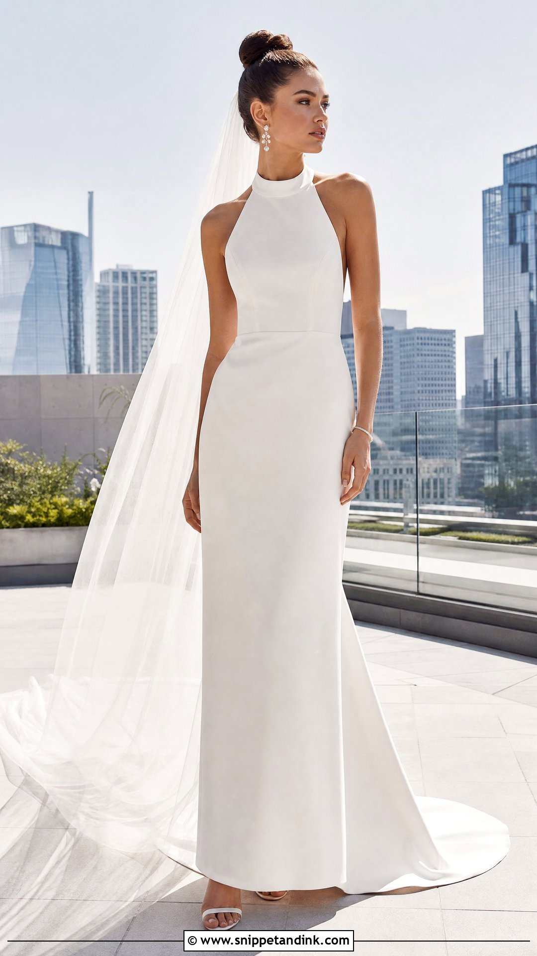 Halter Column Wedding Ceremony Dress - Snippet and Ink - 20 Wedding Ceremony Dress Ideas