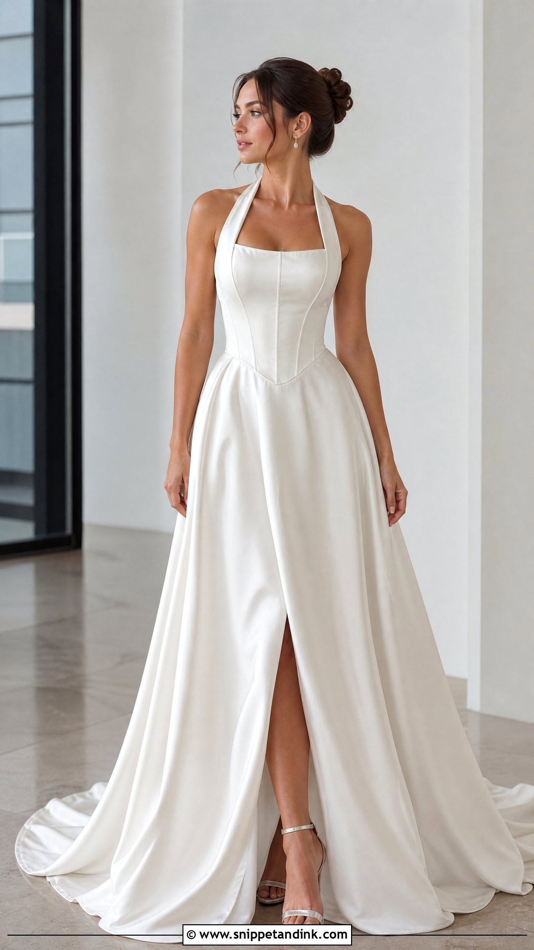 Halter Corset Wedding Dress - Snippet and Ink - 25 Corset Top Wedding Dresses