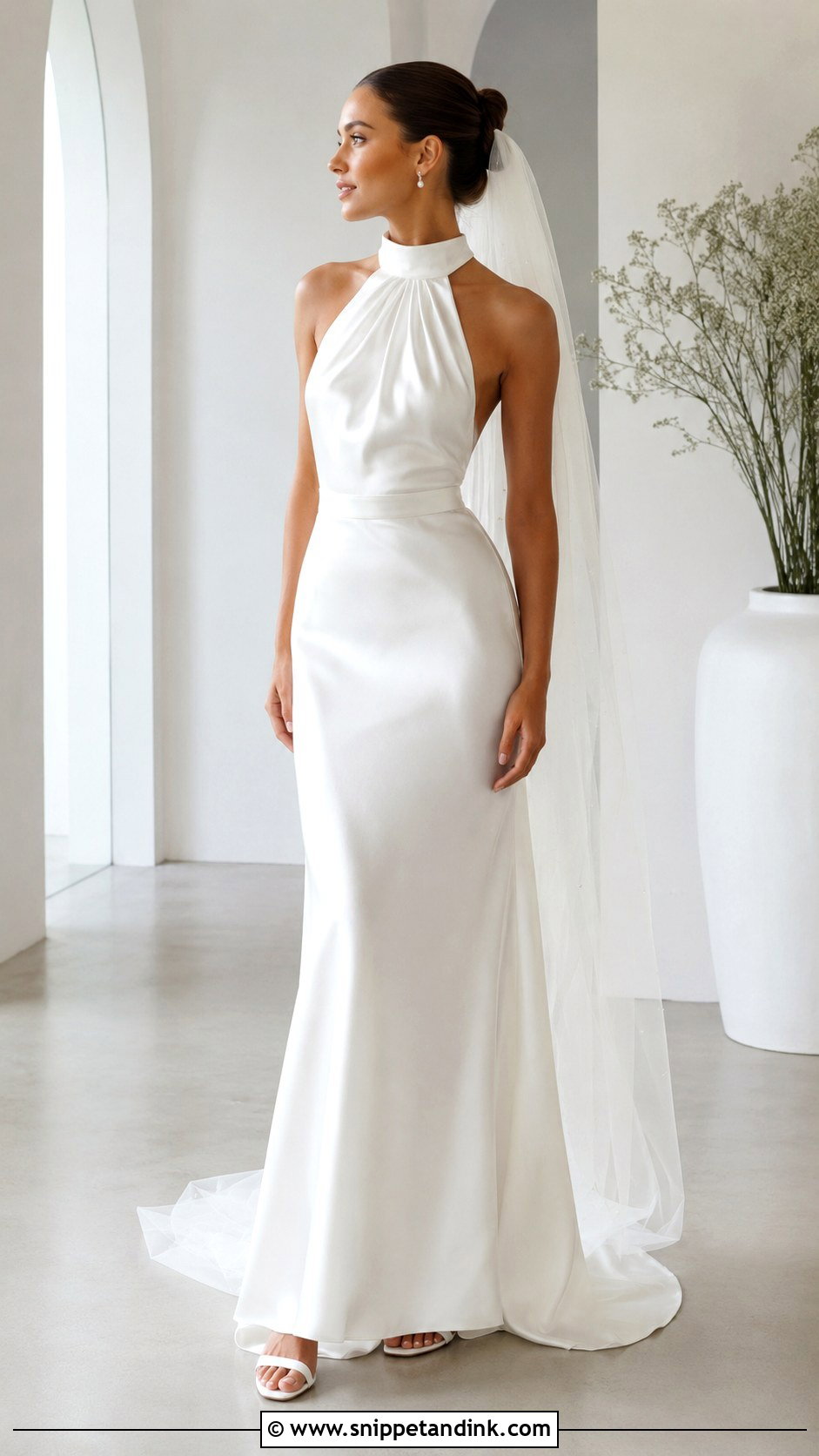 Halter Draped Wedding Dress - Snippet and Ink - 20 Draping Wedding Dress Ideas