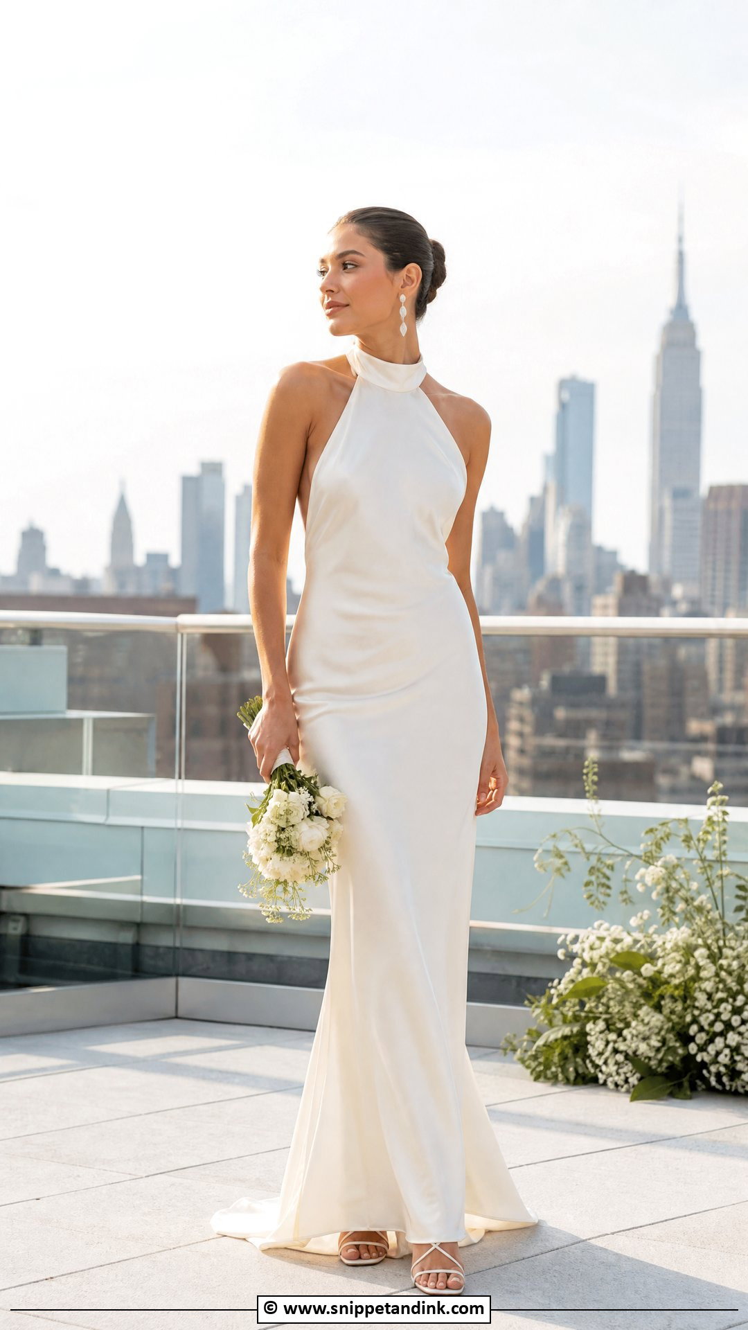 Halter Elopement Dress - Snippet and Ink - 35 Elopement Dress Ideas