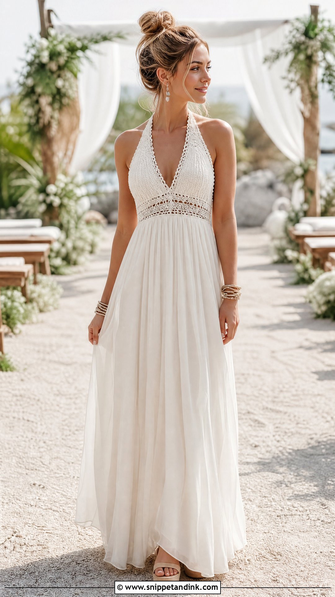 Halter Hippie Wedding Dress - Snippet and Ink - 20 Hippie Wedding Dresses