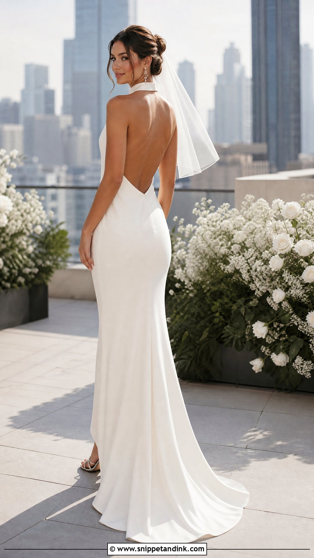 Halter Low Back Wedding Dress - Snippet and Ink - 25 Low Back Wedding Dresses