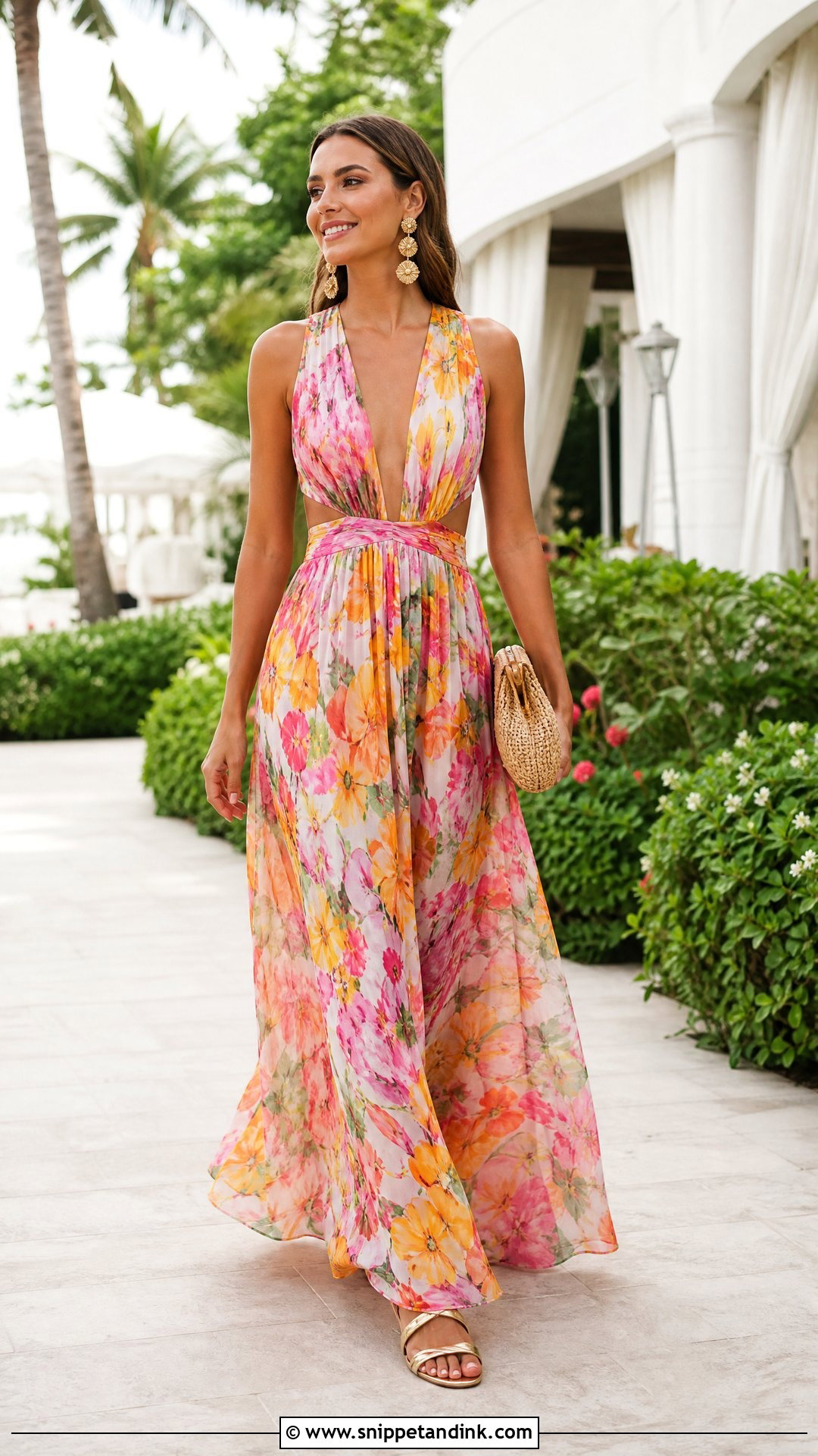 Halter Maxi Dress Summer Wedding Attire - Snippet and Ink - 25 Summer Wedding Attire Ideas