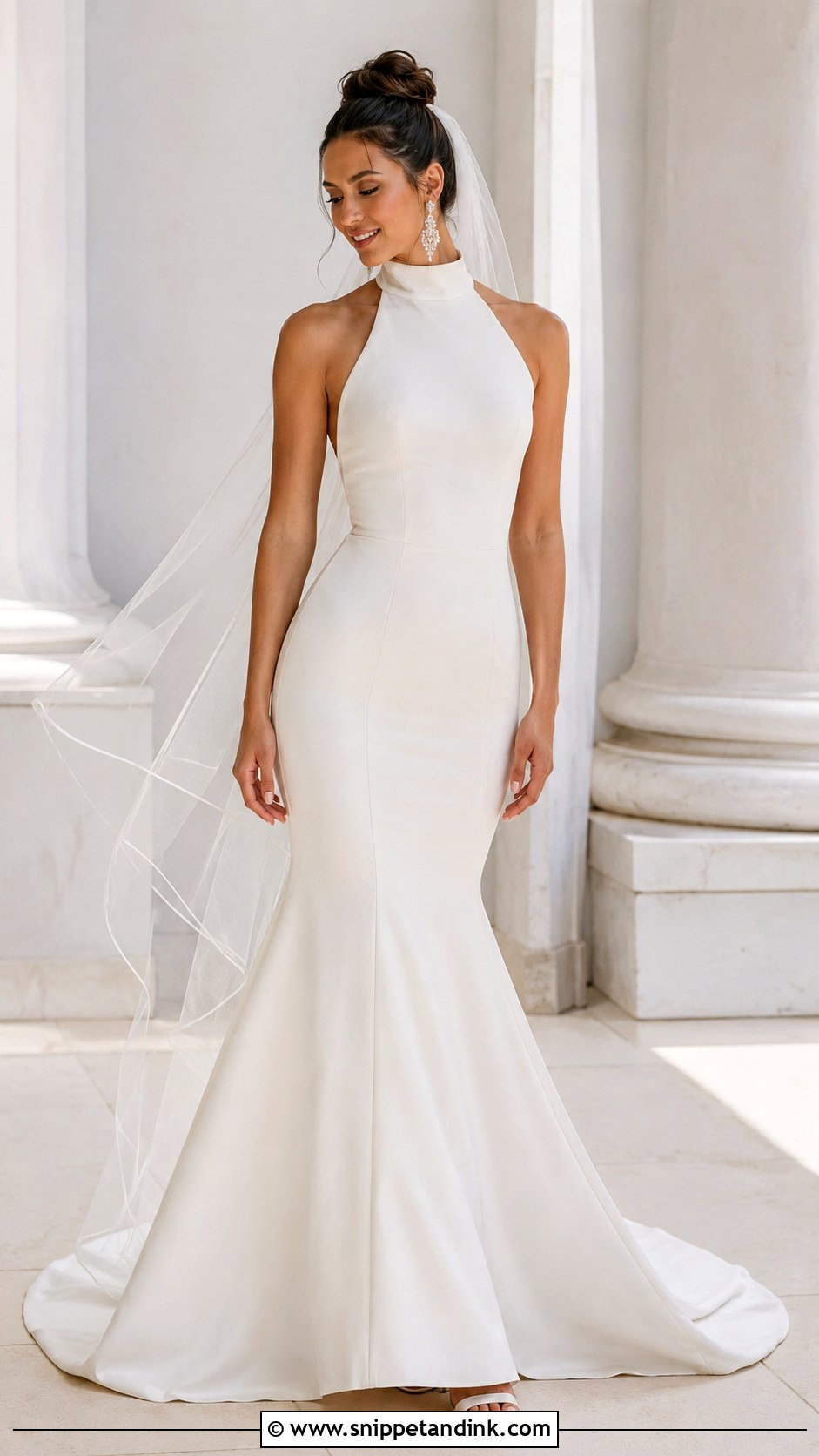 Halter Mermaid Bridal Dress - Snippet and Ink - 25 Mermaid Bridal Dress Ideas
