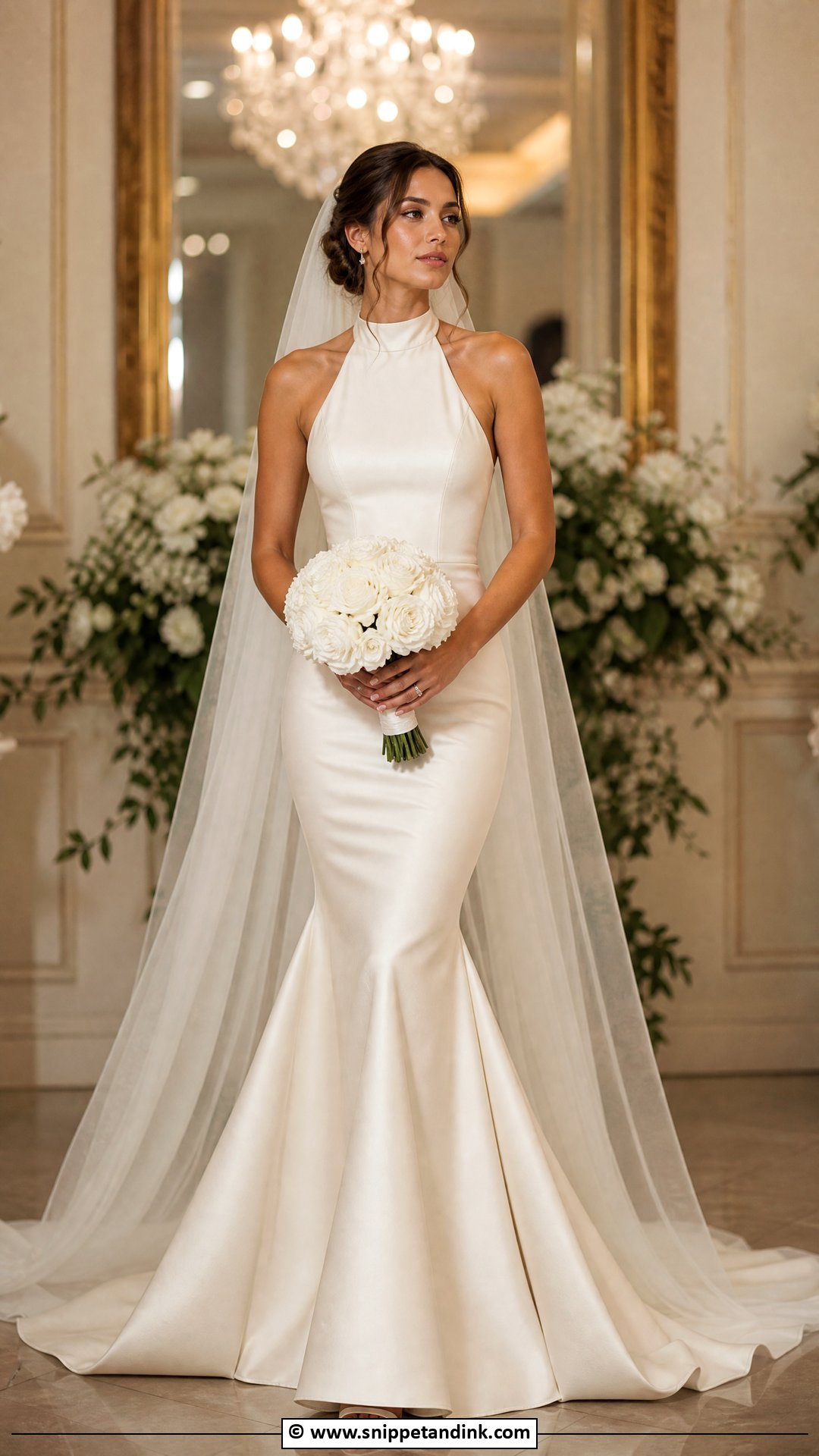 Halter Mermaid Wedding Dress - Snippet and Ink - 35 Halter Wedding Dress Ideas