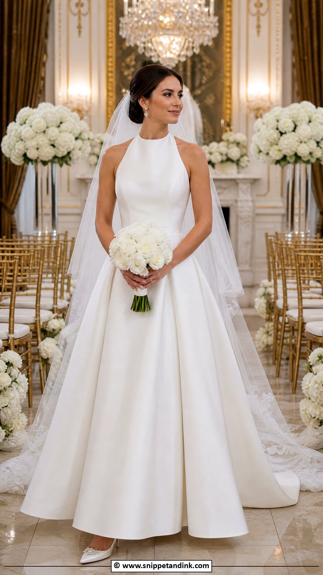 Halter Mikado Wedding Dress - Snippet and Ink - 35 Halter Wedding Dress Ideas