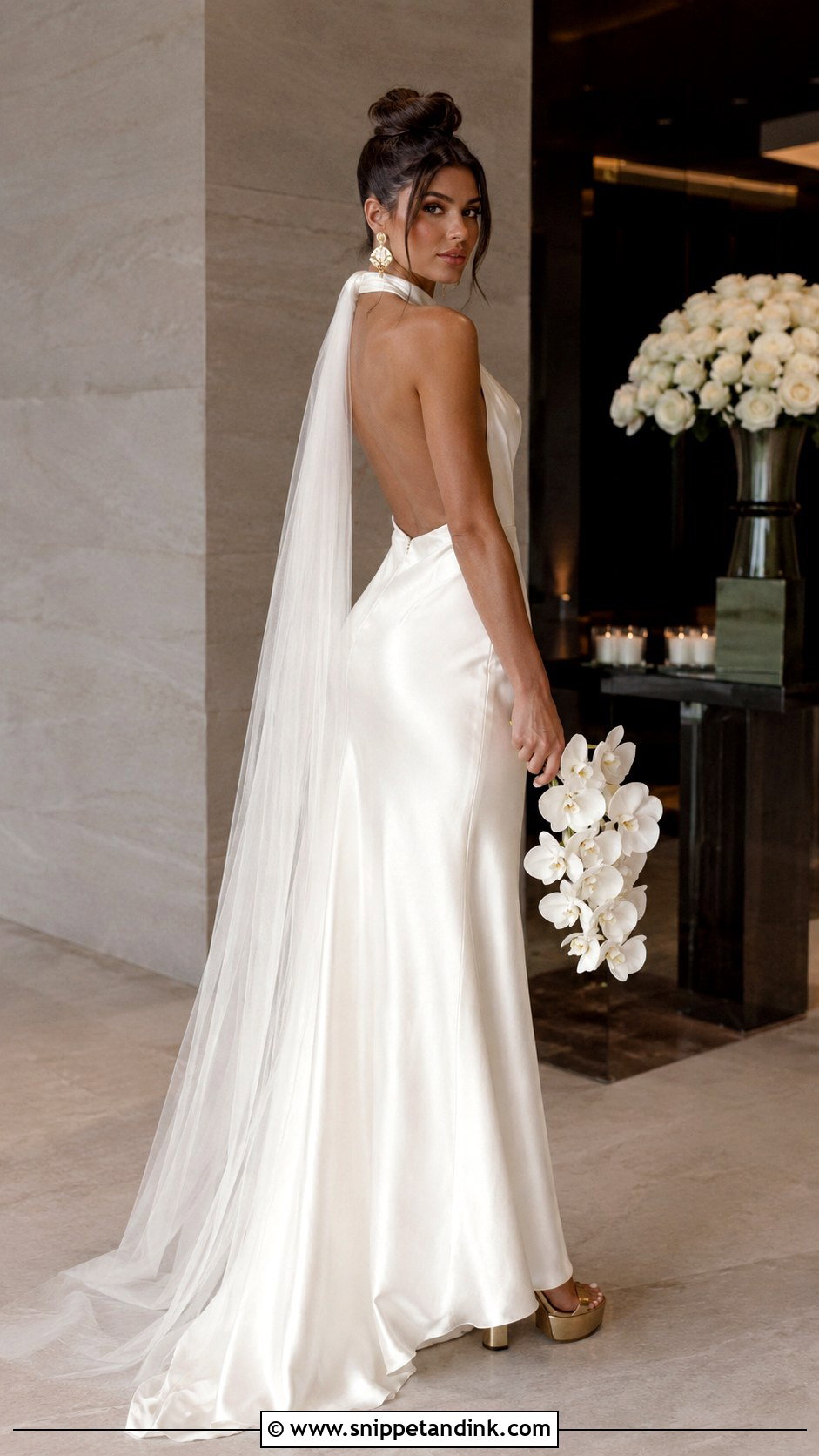 Halter Neck 70s Wedding Dress - Snippet and Ink - 20 70s Wedding Dresses