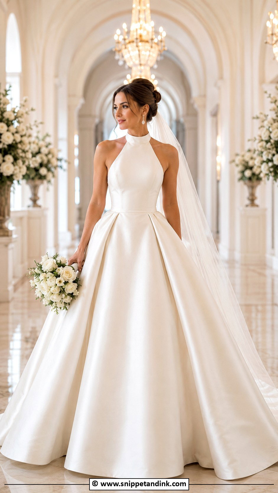 Halter Neck Ball Gown Wedding Dress - Snippet and Ink - 30 Halter Neck Wedding Dress Ideas