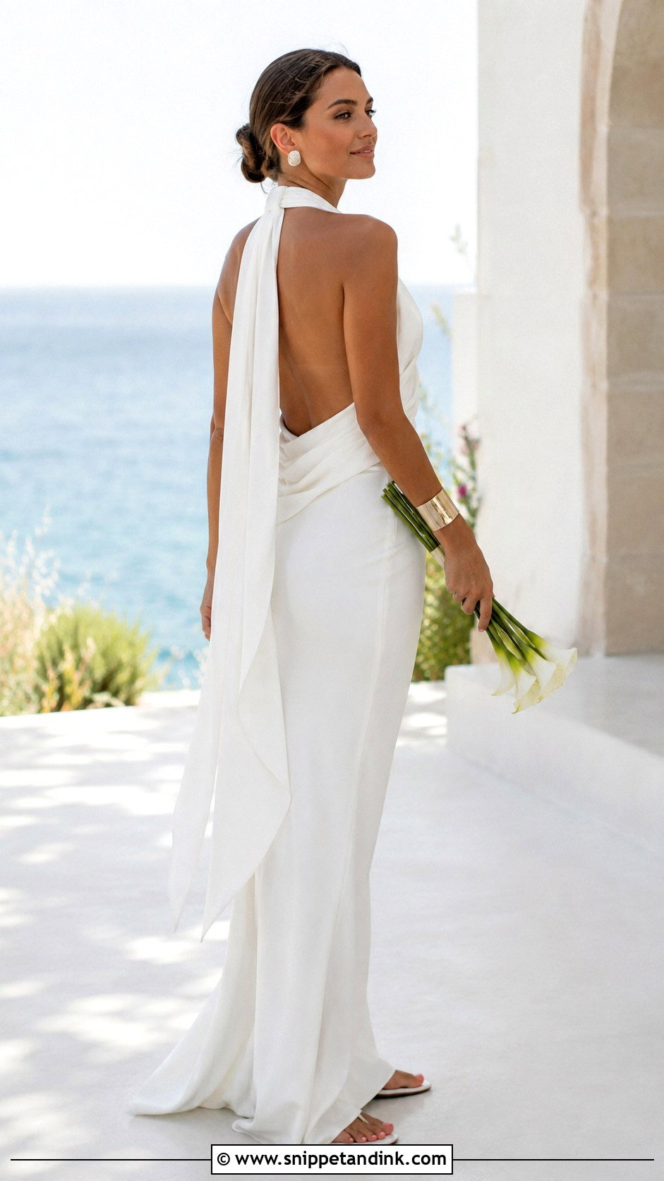 Halter Neck Beach Bridal Dress - Snippet and Ink - 20 Beach Bridal Ideas