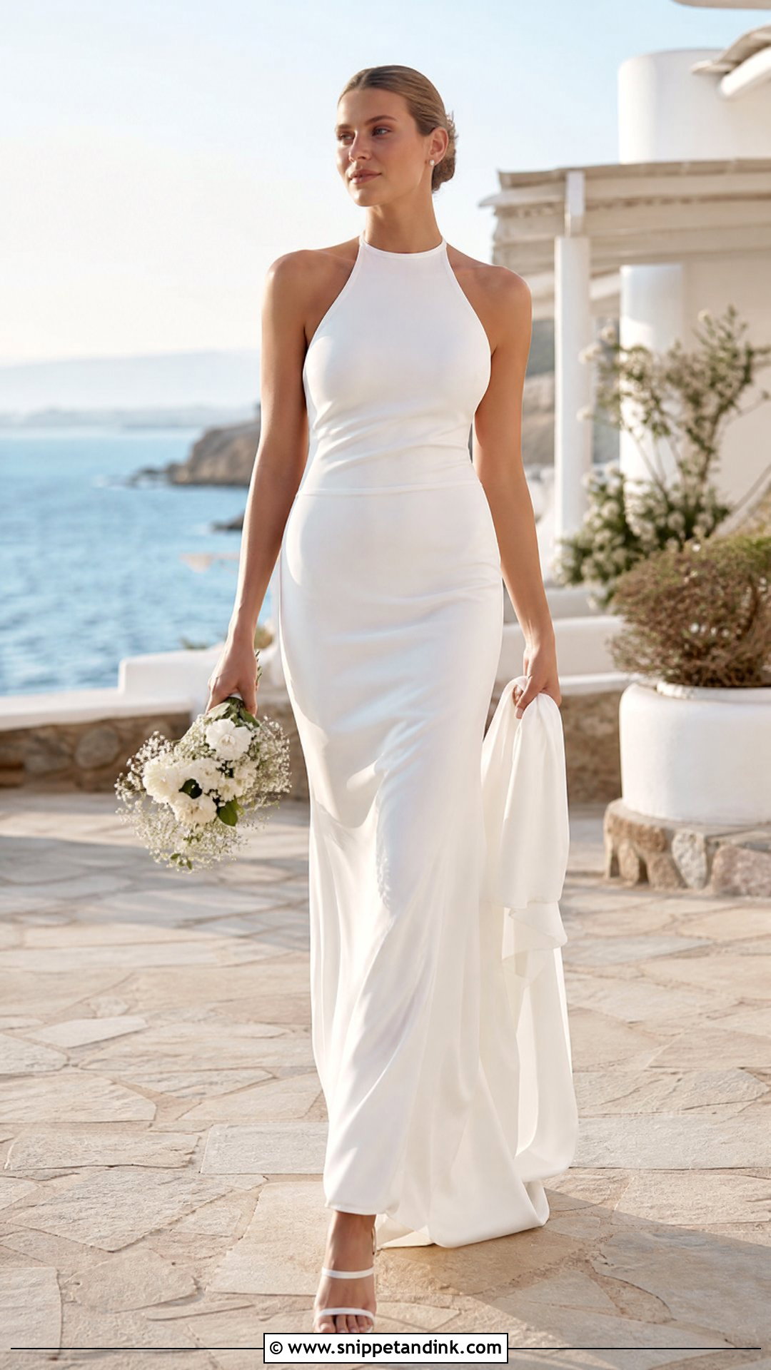 Halter Neck Beach Bridal Gown - Snippet and Ink - 25 Beach Bridal Gown Ideas