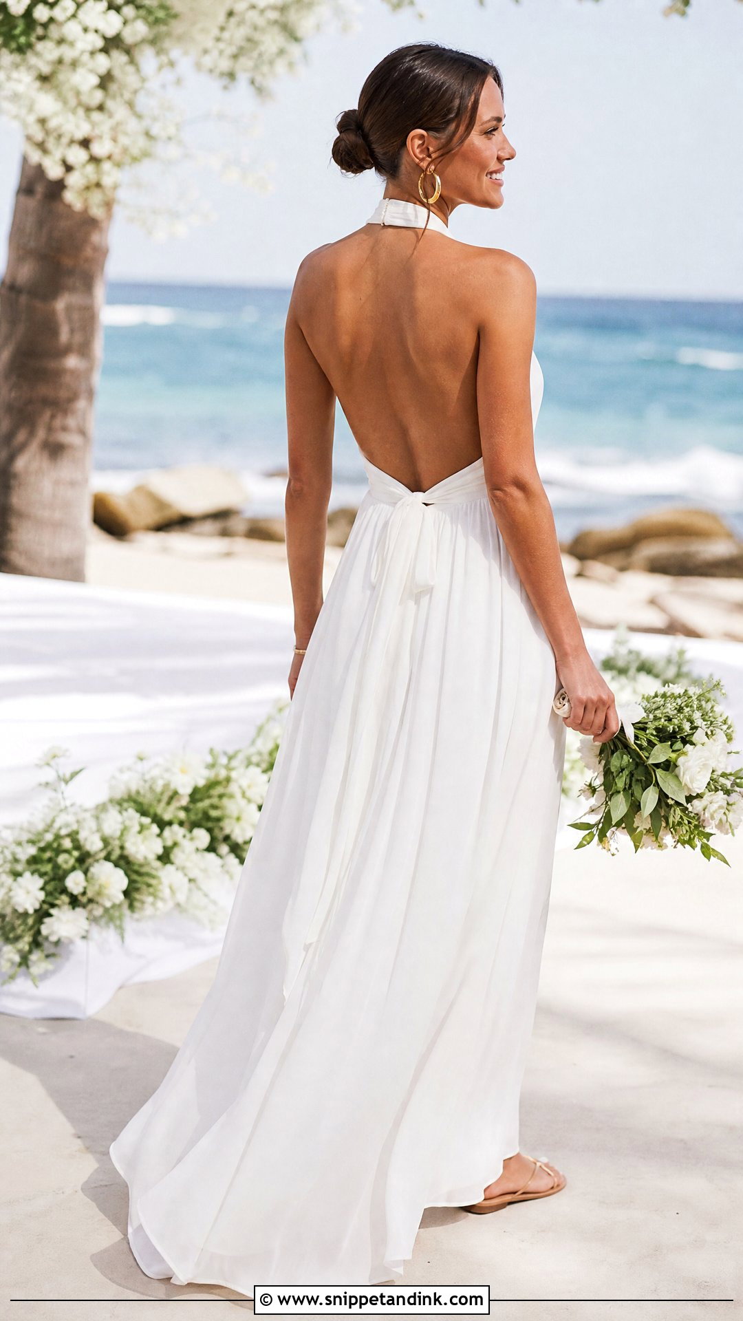 Halter Neck Beach Wedding Dress - Snippet and Ink - 25 Simple Beach Wedding Dress Ideas