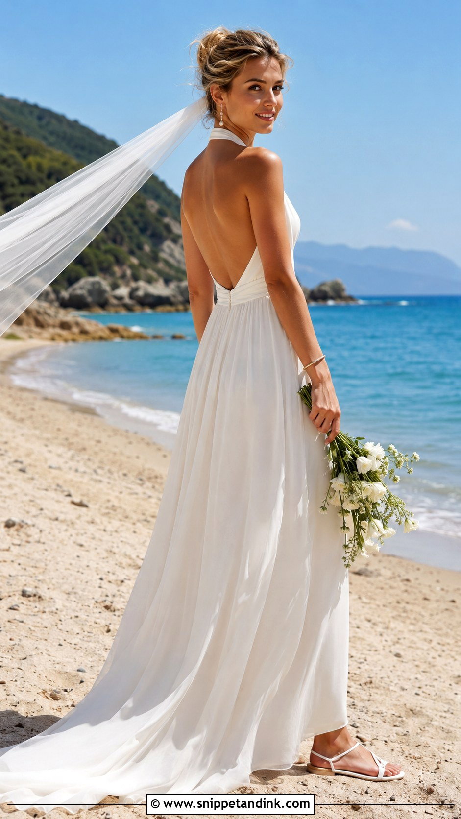 Halter Neck Beach Wedding Dress - Snippet and Ink - 20 Beach Style Wedding Dresses