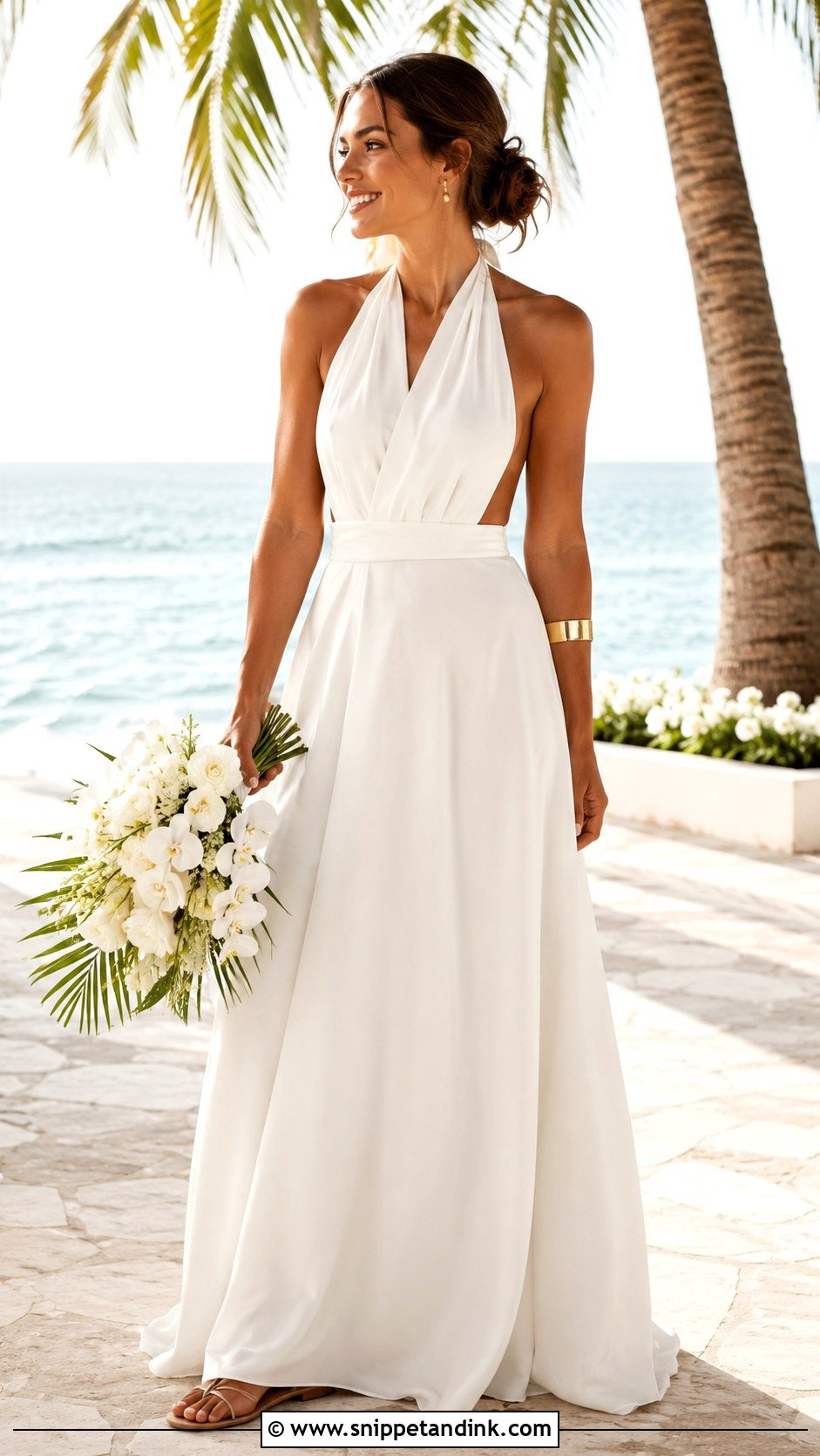 Halter Neck Beach Wedding Dress - Snippet and Ink - 20 Casual Beach Wedding Dress Ideas
