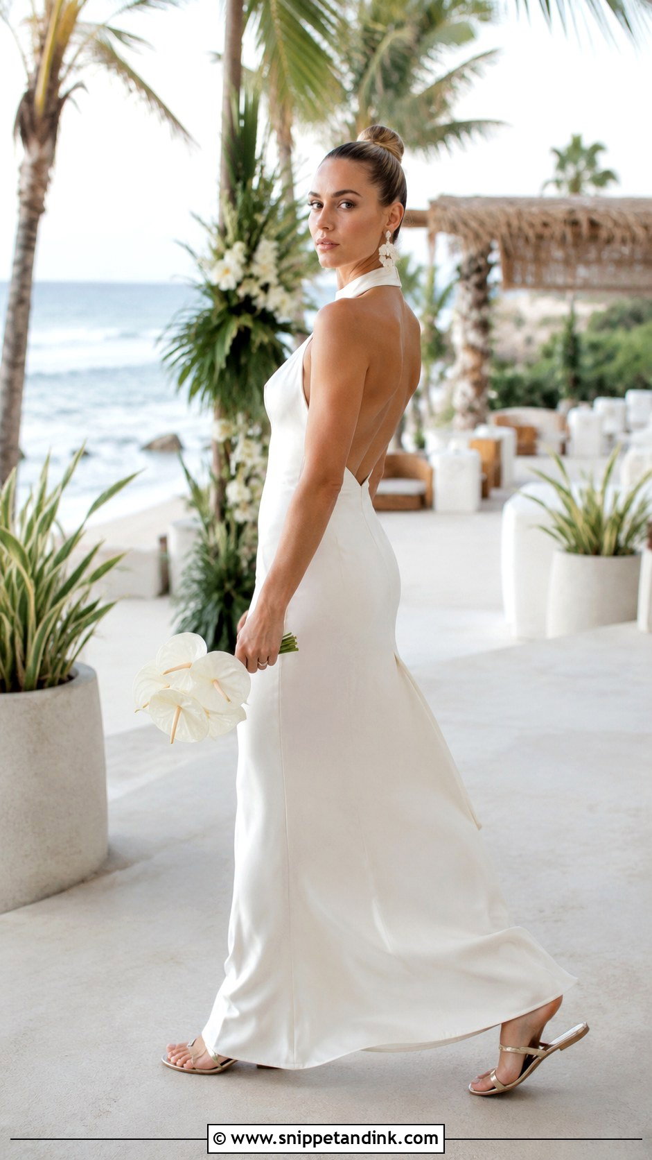 Halter Neck Beach Wedding Dress - Snippet and Ink - 20 Destination Wedding Dress Beach Ideas