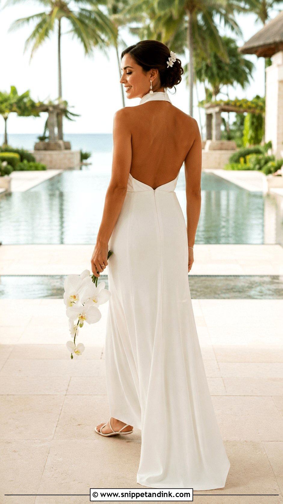 Halter Neck Beach Wedding Dress - Snippet and Ink - 20 Elegant Beach Wedding Dress Ideas