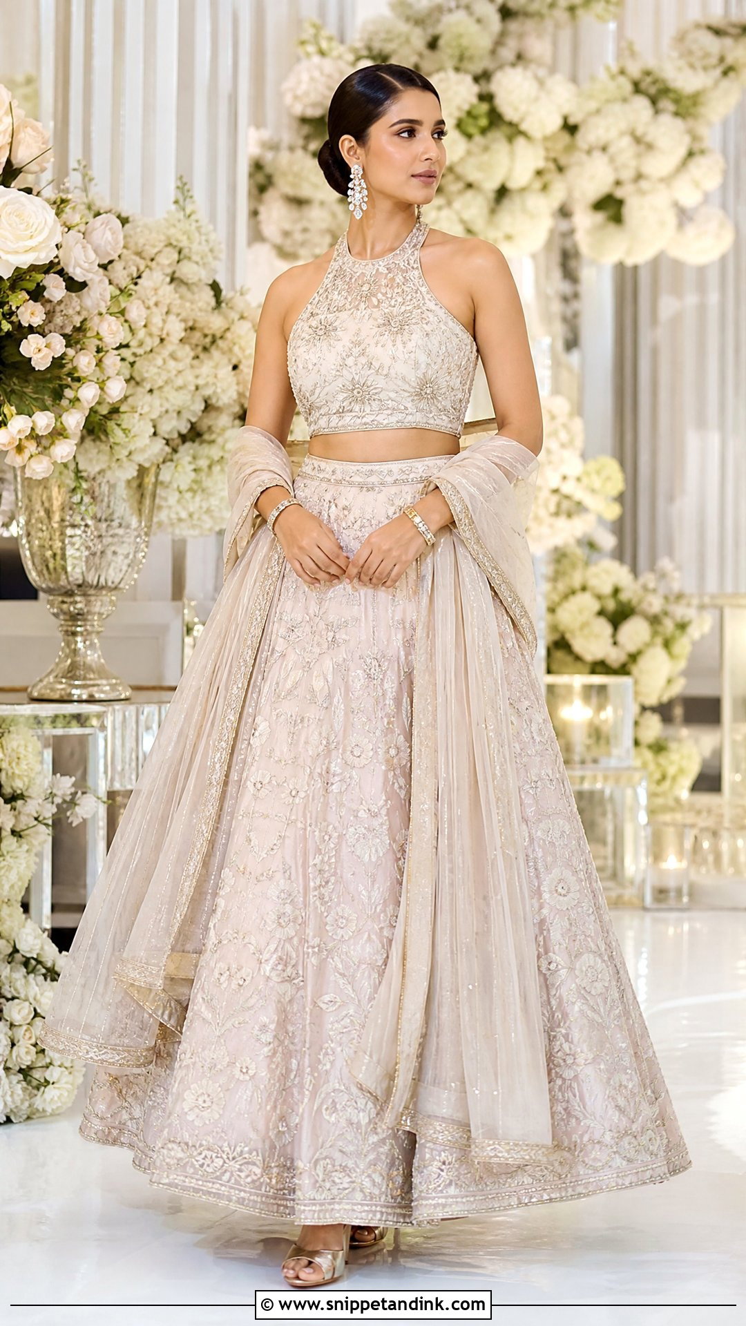 Halter Neck Bridal Blouse Design - Snippet and Ink - 20 Latest Bridal Blouse Neck Designs
