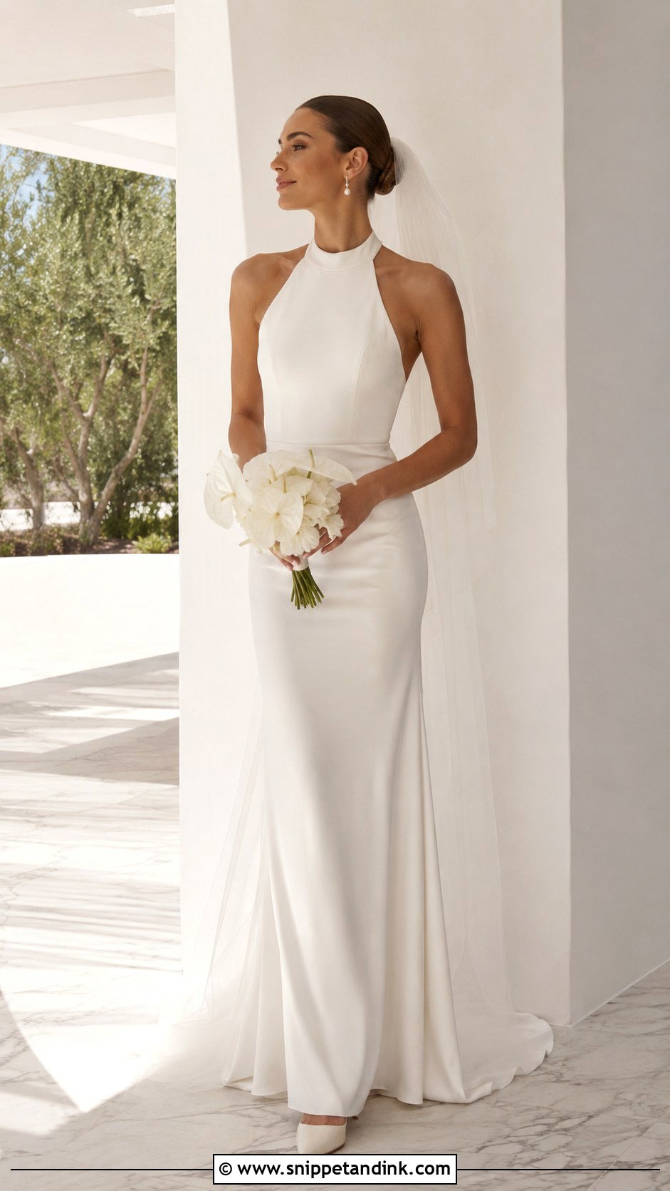 Halter Neck Bridal Dress - Snippet and Ink - 20 Simple Bridal Dresses