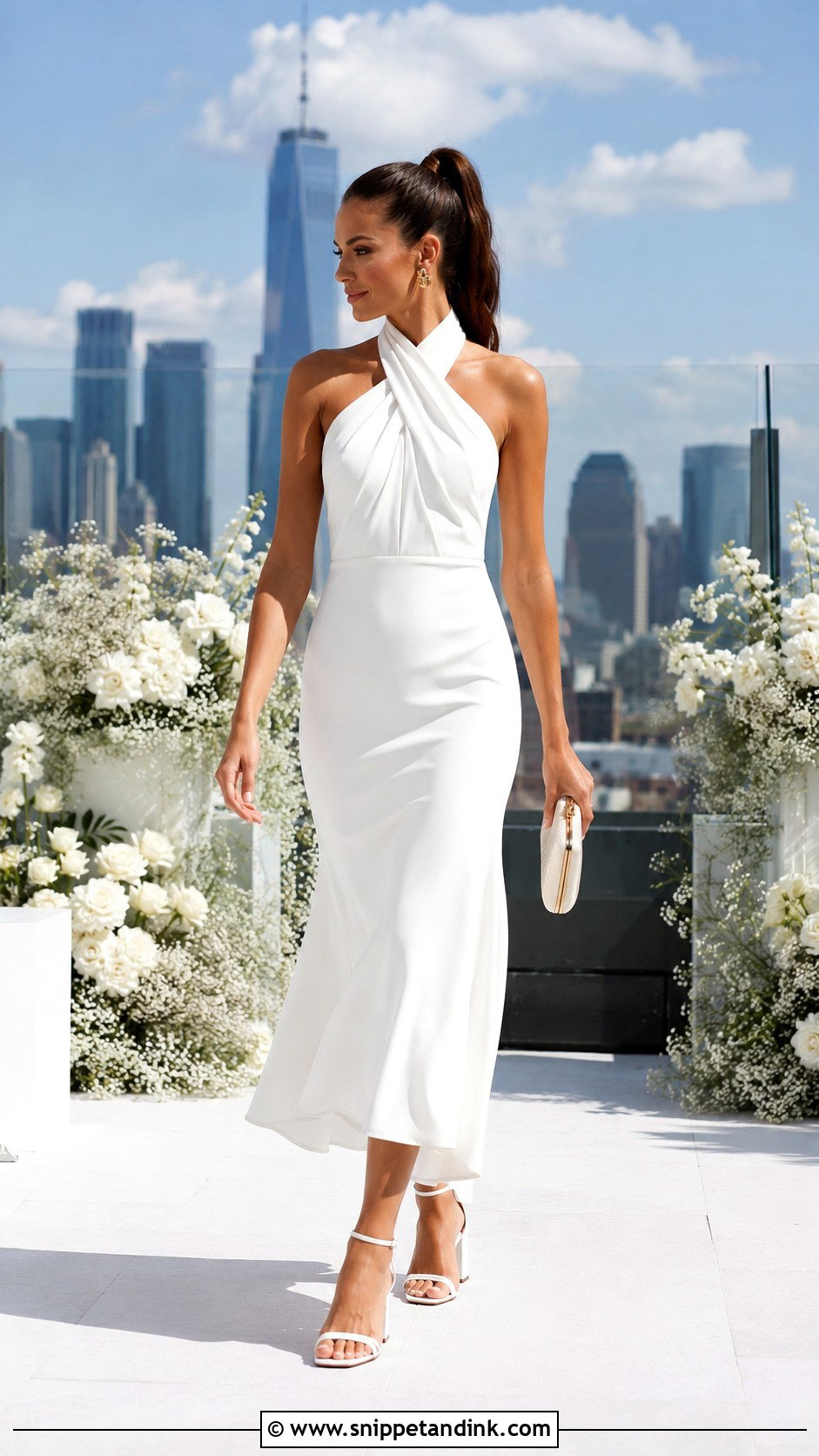 Halter Neck Brunch Wedding Dress - Snippet and Ink - 20 Brunch Wedding Dress Ideas