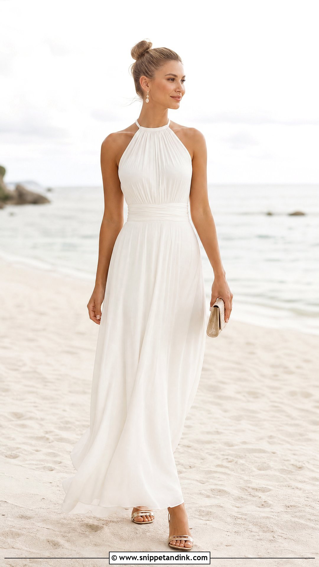 Halter Neck Casual Wedding Dress - Snippet and Ink - 20 Simple Casual Wedding Dress Ideas