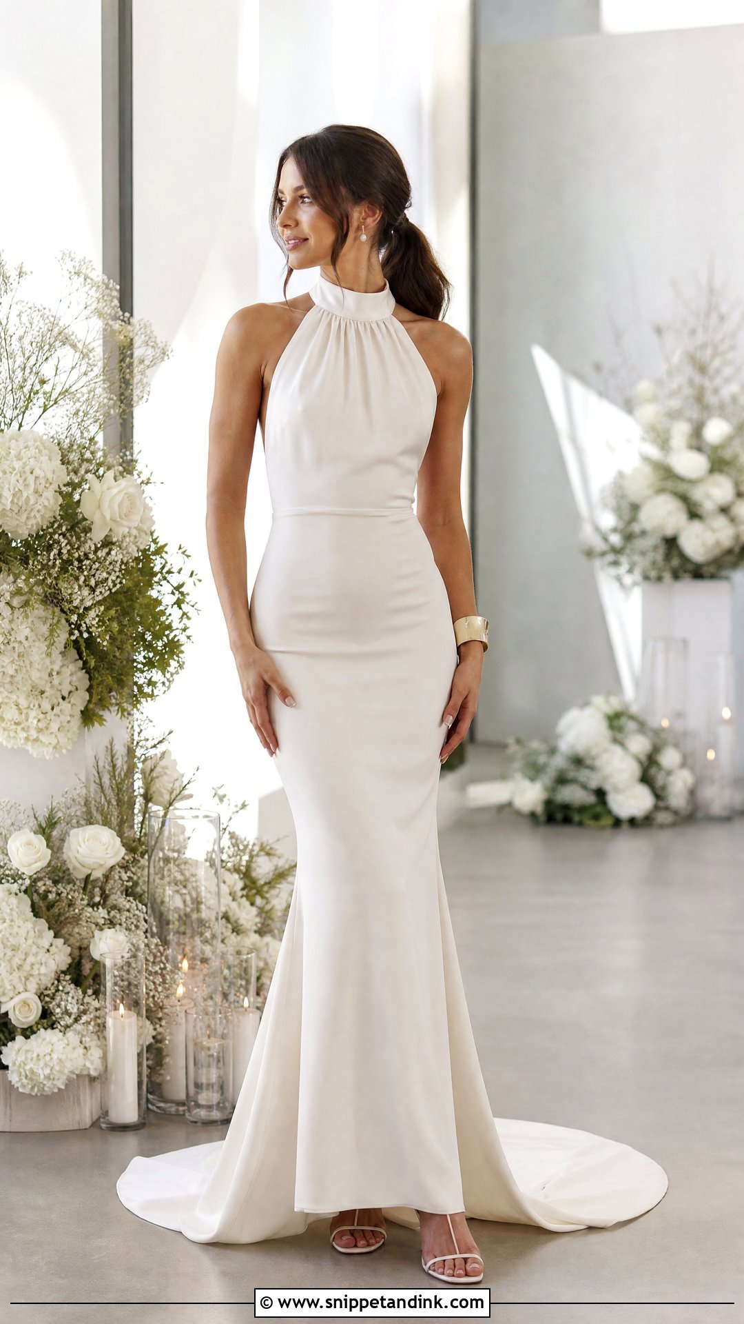 Halter Neck Fitted Wedding Dress - Snippet and Ink - 20 Tight Fitted Wedding Dress Ideas