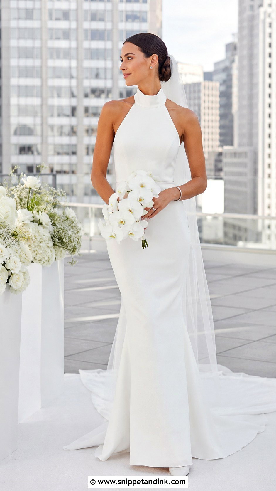 Halter Neck Fitted Wedding Dress - Snippet and Ink - 20 Fitted Elegant Wedding Dresses