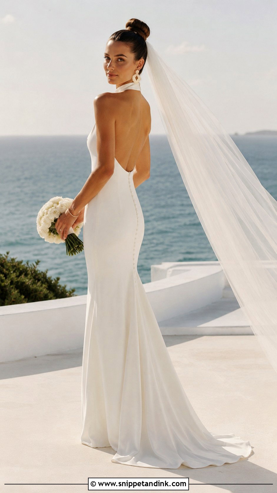Halter Neck Fitted Wedding Gown - Snippet and Ink - 20 Fitted Wedding Gown Ideas
