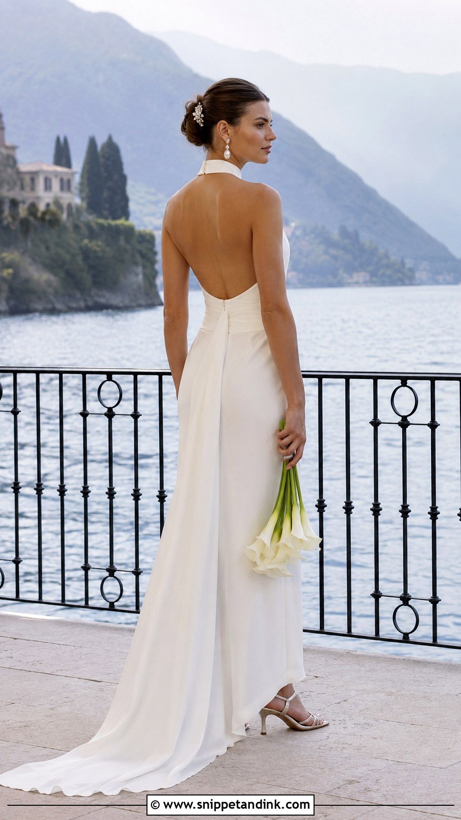 Halter Neck Lake Wedding Dress - Snippet and Ink - 20 Lake Wedding Dress Ideas
