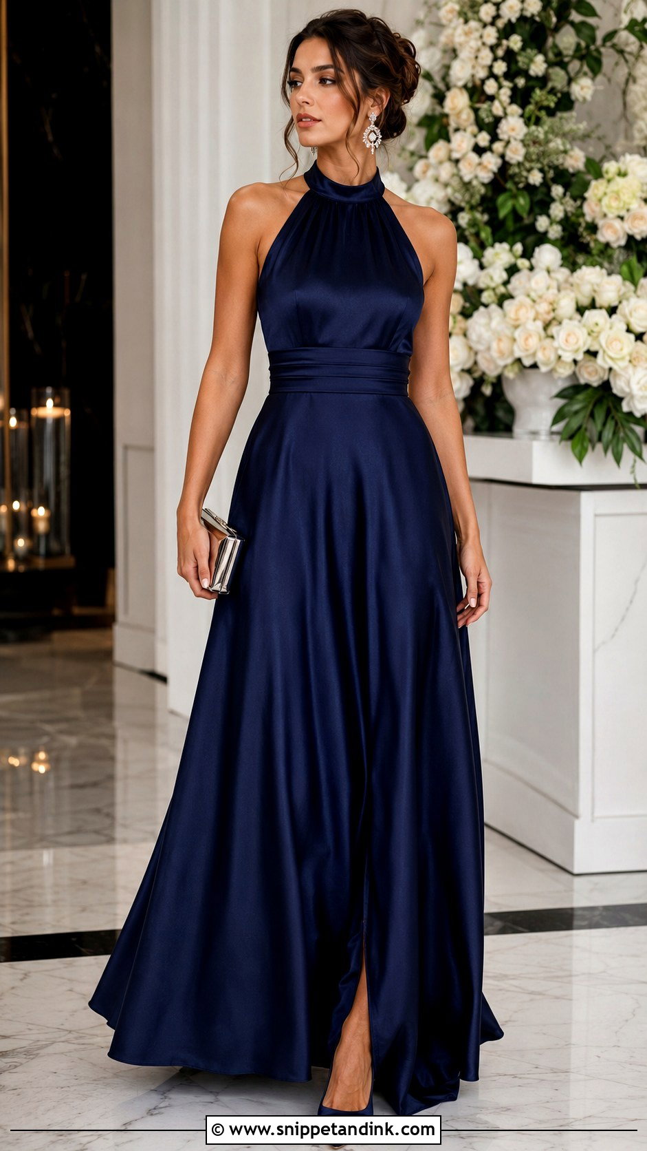 Halter Neck Matron of Honor Gown - Snippet and Ink - 20 Matron of Honor Ideas