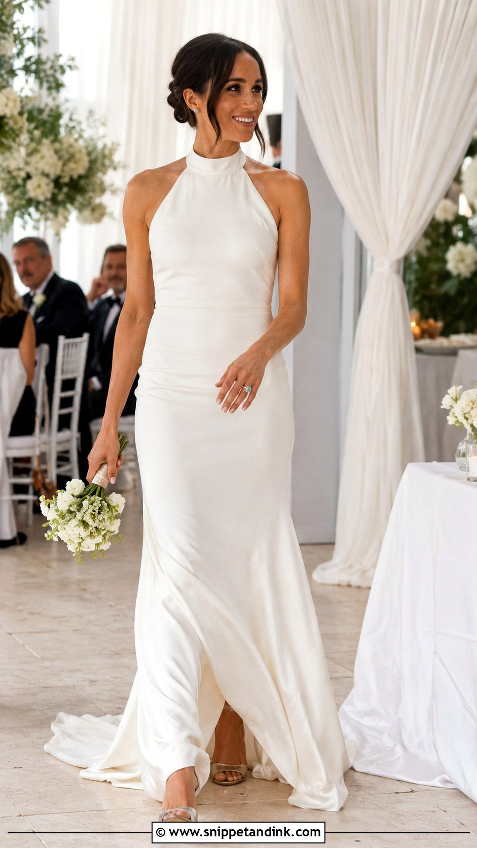 Halter Neck Meghan Wedding Dress - Snippet and Ink - 20 Meghan Wedding Dress Ideas
