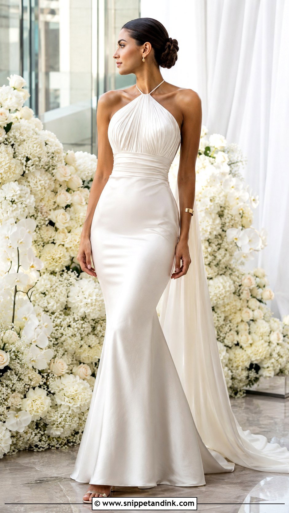 Halter Neck Mermaid Bridal Dress - Snippet and Ink - 20 Mermaid Bridal Dresses