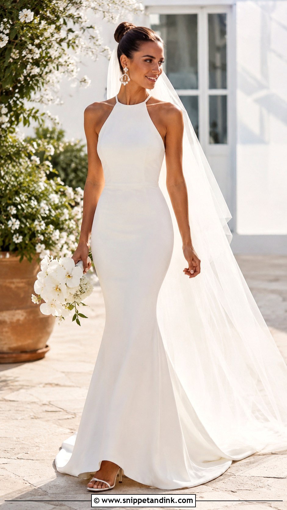 Halter Neck Mermaid Wedding Gown - Snippet and Ink - 20 Mermaid Wedding Gowns