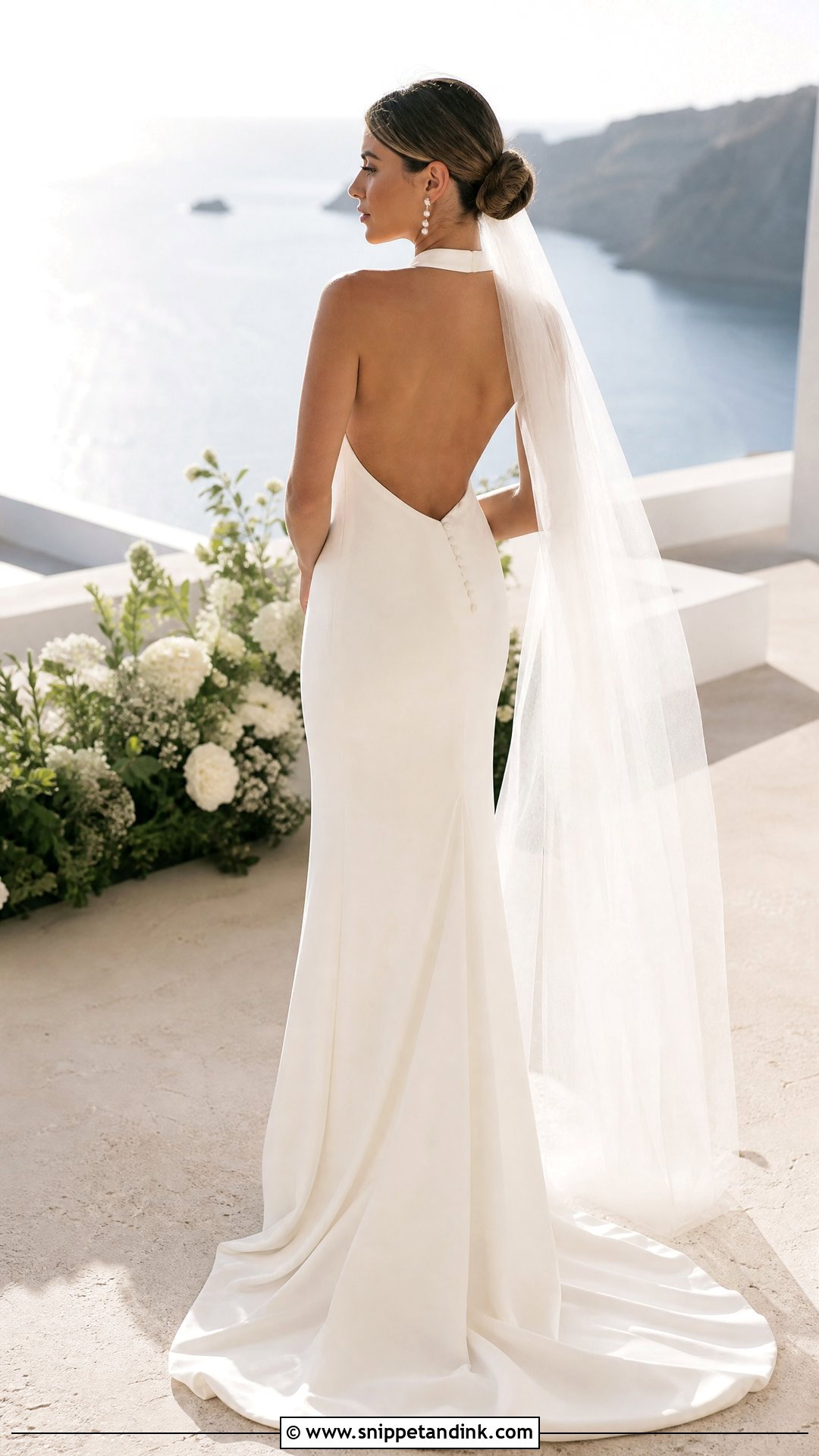 Halter Neck Open Back Wedding Dress - Snippet and Ink - 20 Unique Modern Wedding Dress Ideas