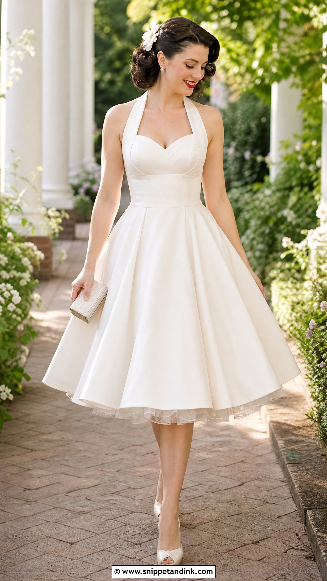 Halter Neck Rockabilly Wedding Dress - Snippet and Ink - 20 Rockabilly Wedding Dresses