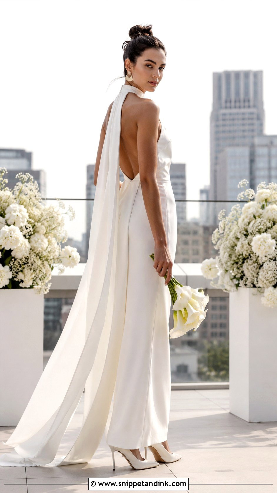 Halter Neck Scarf Wedding Dress - Snippet and Ink - 20 Neck Scarf Wedding Dresses