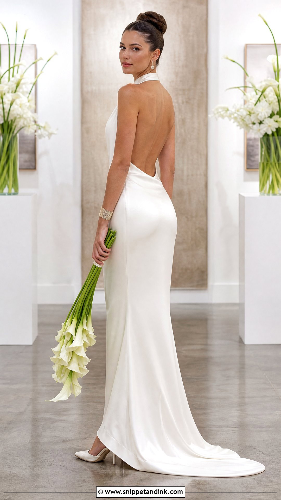Halter Neck Sheath Wedding Gown - Snippet and Ink - 20 Sheath Wedding Gown Ideas