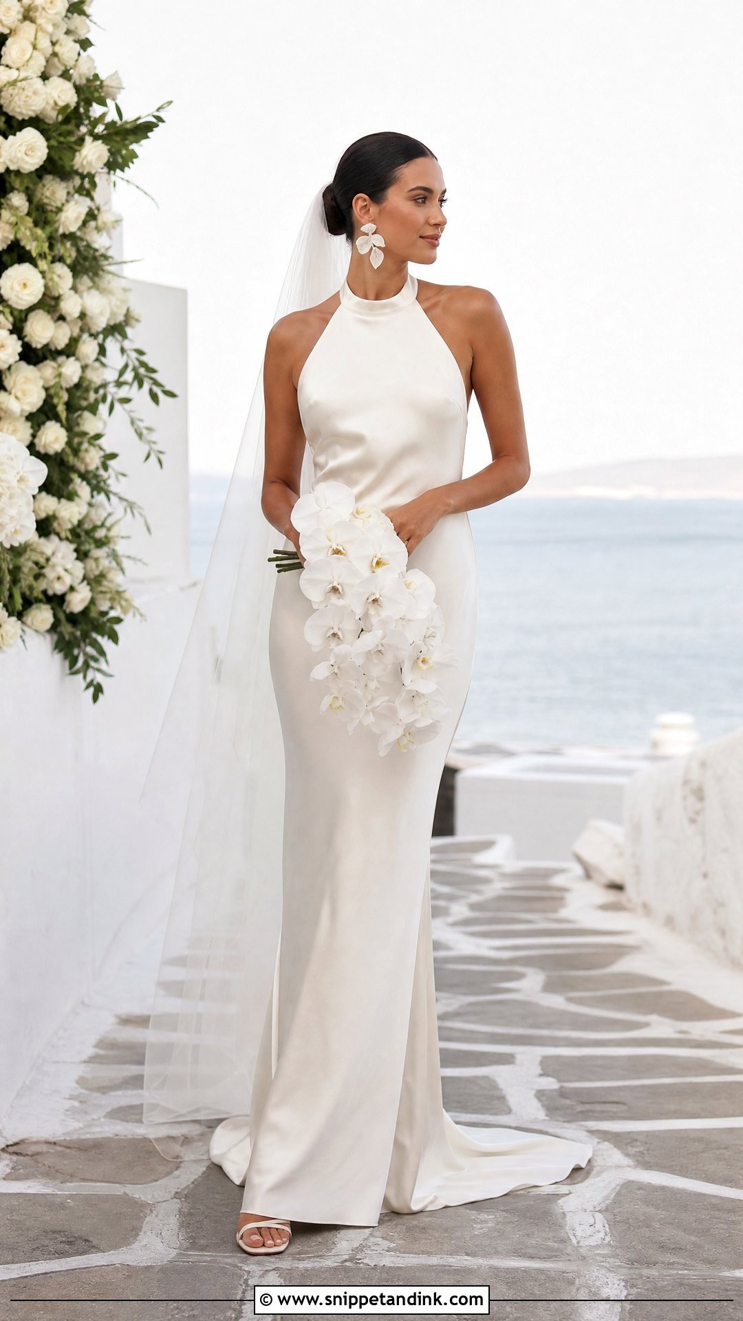 Halter Neck Silk Bridal Gown - Snippet and Ink - 20 Silk Bridal Gown Ideas
