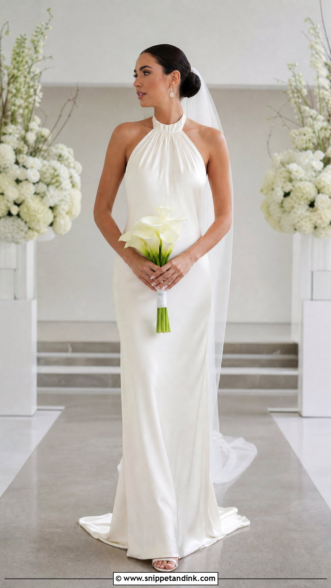 Halter Neck Silk Wedding Gown - Snippet and Ink - 20 Wedding Gown Simple Classy Ideas