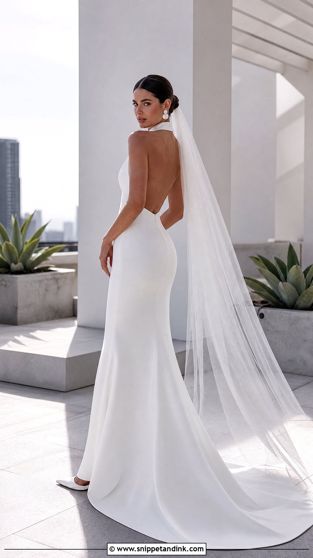 Halter Neck Trumpet Wedding Gown - Snippet and Ink - 20 Trumpet Wedding Gown Ideas