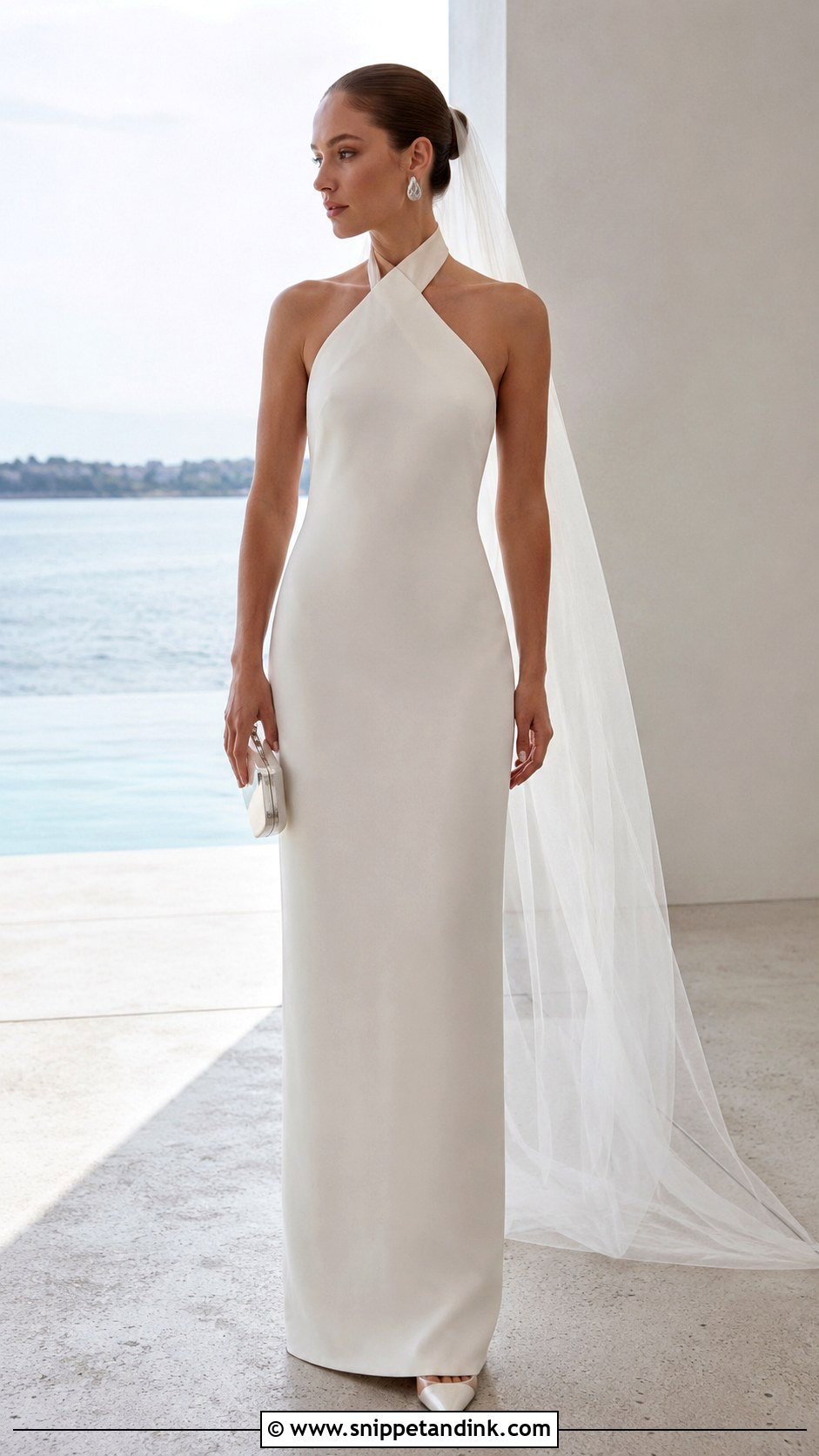 Halter Neck Victoria Beckham Wedding Dress - Snippet and Ink - 20 Victoria Beckham Wedding Dress Ideas