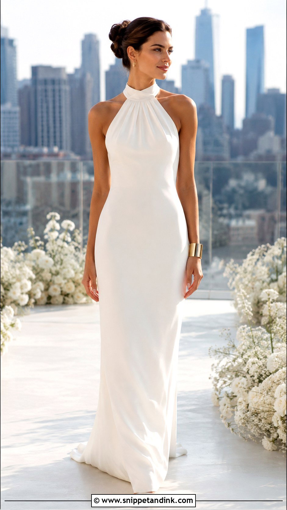 Halter Neck Wedding Dress - Snippet and Ink - 30 Sleek Wedding Dress Ideas