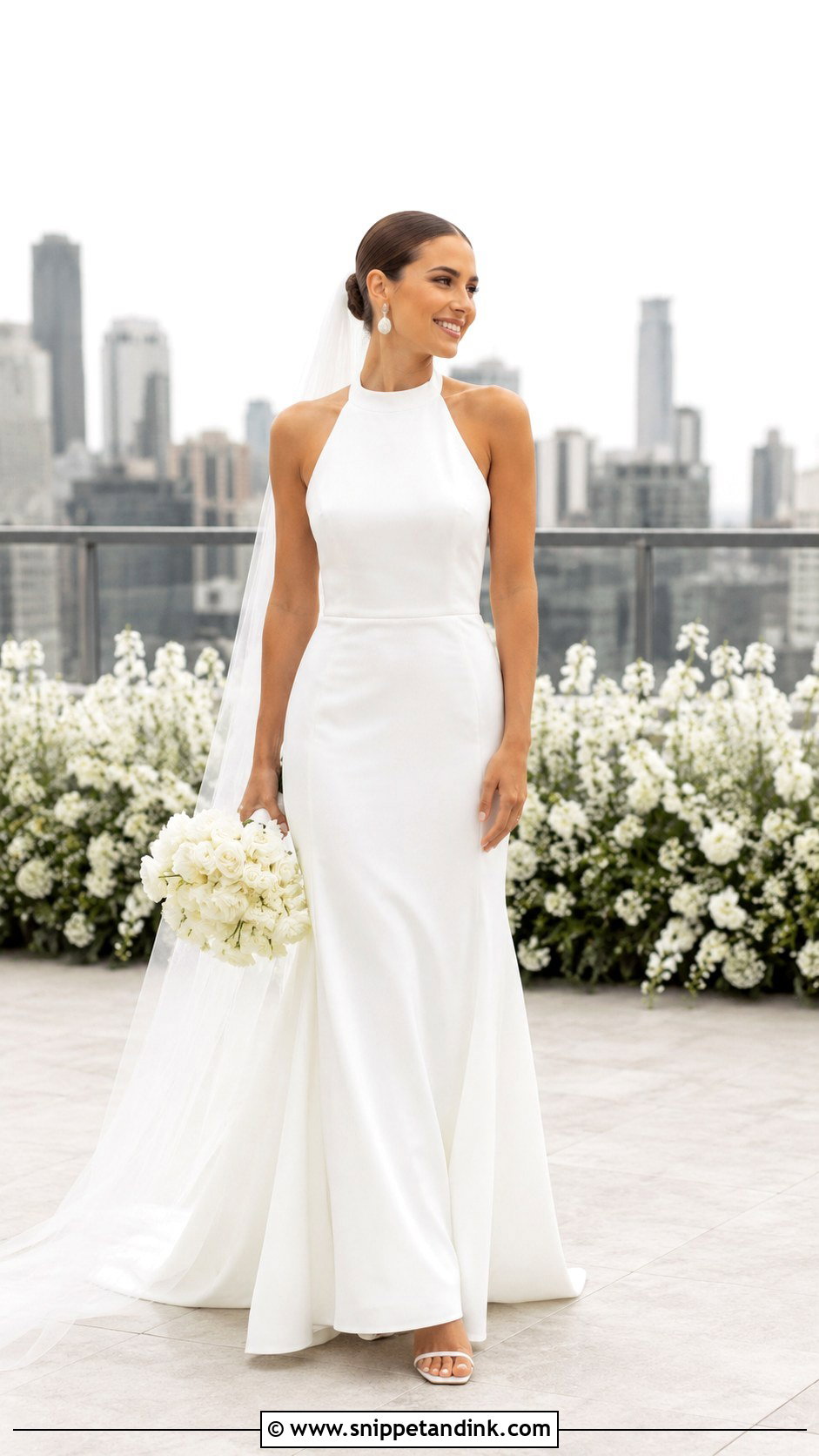 Halter Neck Wedding Dress - Snippet and Ink - 20 Simple But Elegant Wedding Dresses