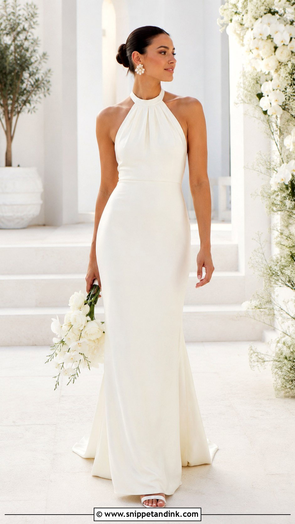 Halter Neck Wedding Dress - Snippet and Ink - 25 Classy Elegant Wedding Dresses
